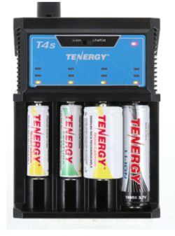 Tenergy cargador CR123A con 4 pilas